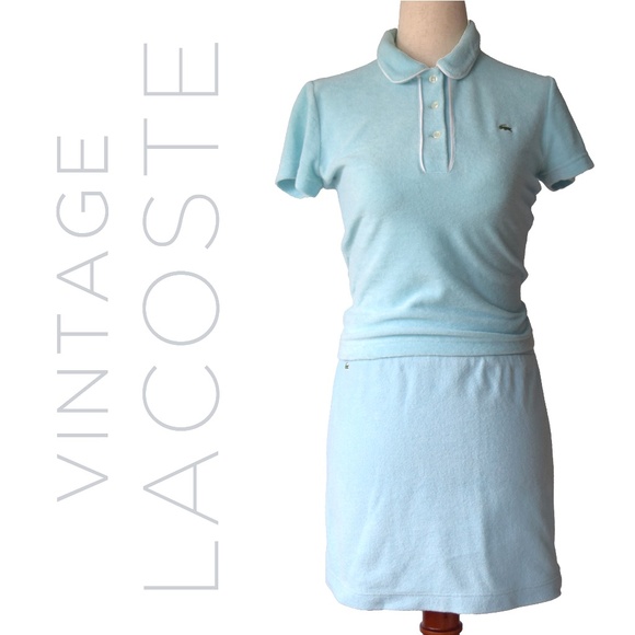 Lacoste Vintage Baby Blue Terrycloth Tennis Set - Size: XS - Picture 1 of 6